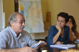  De gauche à droite, Albert et Laurence Ravinet (Coordinatrice d'Asmae au Liban) lors d'une séance de travail. 